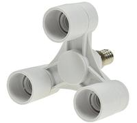 ChiliTec Adattatore per attacco E14 a 3 prese per foto studio, softbox, paralume I estensione da 1 a 3 lampade