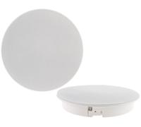 ChiliTec Altoparlante da incasso per soffitto a parete, 2 vie, 120 Watt, rotondo, Ø 255 mm, profondità 34 mm, colore: bianco