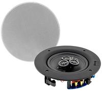 Altoparlante da incasso altoparlante da soffitto sistema a 2 vie 80W installazione piatta soffitto parete rotondo 234mm per ufficio cucina soggiorno home cinema bianco