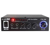 ChiliTec Amplificatore HiFi CTA-100 Ingresso RCA Stereo per PC, Ufficio, Gaming e Cucina Nero