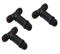 ChiliTec Cavo adattatore a Y, impermeabile, IP68, connettore a 3 poli, per esterni, ad esempio per cavi di terra, piscina, lampade da giardino, pompa per cavi Ø 8-11 mm, 3 pezzi