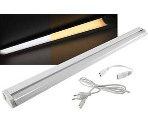 ChiliTec Lampada a LED sotto mobile da 56 cm, 8 W, 913 lm, colore della luce: bianco caldo, regolabile, per cucina, bagno, ufficio, orientabile e inclinabile