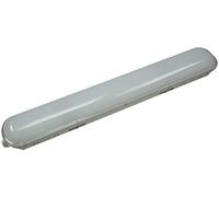 ChiliTec Lampada da soffitto a LED per ambienti umidi, con passaggio, IP65, 230 V, illuminazione per vasca da bagno, garage, cantina, bianco neutro, lunghezza 60 cm