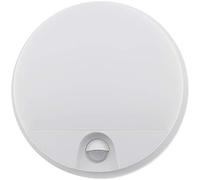 Chilitec Lampada LED per esterni con sensore di movimento, portata 15 W, 1570 lumen, portata del sensore: 9 m, 140°, IP54, lampada da parete per casa, giardino, rotonda, Ø 21x5 cm, luce bianca neutra