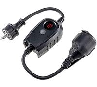 ChiliTec Presa con interruttore crepuscolare, adattatore per prese esterne con timer, 230 V, IP44, 2300 Watt, commutazione automatica di illuminazione e lampade per esterni