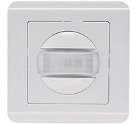 ChiliTec Rilevatore di movimento da incasso a 160°, portata 9 m, 2 fili, ricambio per interruttore, rilevatore di movimento da incasso, bianco