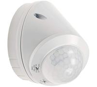 ChiliTec Sensore di movimento IP65, montaggio a parete e a soffitto, a infrarossi, per interni ed esterni, sensore LED a 360°, adatto per il tempo regolabile, bianco