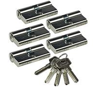 ChiliTec Set cilindro serratura 5x 60mm (30+30mm) con 5 chiavi