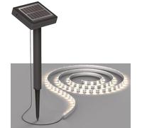 Striscia LED solare 3m luce solare con sensore crepuscolare Striscia LED cella solare picchetto da terra IP44 illuminazione esterna in tubo di silicone luce bianco caldo
