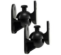 ChiliTec Supporto da parete universale per altoparlanti, casse, coppia di supporti da parete orientabili, inclinabile fino a 5 kg, 2 pezzi, nero