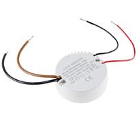 ChiliTec Trasformatore a LED, 18 Watt, 12 V, rotondo, 55 x 23 mm, CT-18E, adatto per prese da parete da incasso 0,5 - 18 W, 230 V su 12 V, tensione continua AC a DC, trasformatore a bassa tensione per