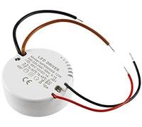ChiliTec Trasformatore LED 230 V ~ su 12 Volt = 12 Watt Rotondo trasformatore Alimentatore di Rete per Illuminazione a LED - Ø x H 55 x 23 mm Adatto in scatole da Incasso