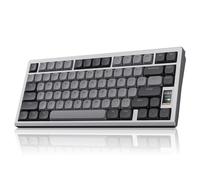 Chilkey ND75 LP Tastiera meccanica a basso profilo in alluminio, 75% tastiera da gioco wireless con schermo, Tri-Mode, smontaggio rapido, tastiera retroilluminata RGB per laptop e PC da ufficio