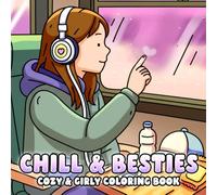 Chill & Besties Coloring Book: A Heartwarming Coloring Pages for Adults, Teens to Relax Featuring BFF Vibes, Shared Smiles, and Soft Moments with Easy Designs