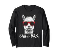 Chill Bro - Cool Alpaca with sunglasses gift idea gamer Maglia a Manica