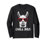 Chill Bro - Cool Llama with sunglasses gift idea gamer Maglia a Manica