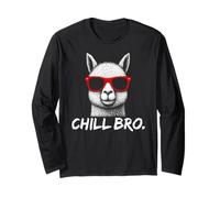 Chill Bro - Cool Llama with sunglasses gift idea gamer Maglia a Manica