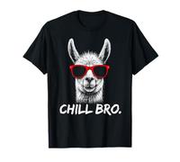 Chill Bro - Cool Llama with sunglasses gift idea gamer Maglietta