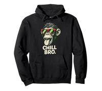 Chill Bro Cooler - Scimmia con occhiali da sole Felpa con Cappuccio