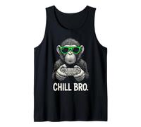 Chill Bro Cooler Scimmia con Occhiali da Sole, Regalo Divertente Canotta