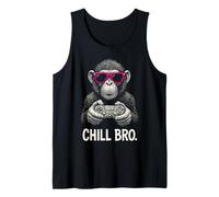 Chill Bro Cooler Scimmia con Occhiali da Sole, Regalo Divertente Canotta