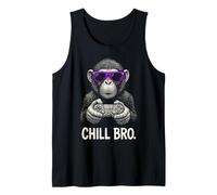 Chill Bro Cooler Scimmia con Occhiali da Sole, Regalo Divertente Canotta
