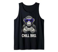 Chill Bro Cooler Scimmia con Occhiali da Sole, Regalo Divertente Canotta