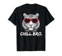 Chill Bro - Cooler Tiger with sunglasses gift idea gamer Maglietta