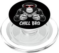 Chill Bro - Scimmia Gamer - Scimmia con occhiali da sole PopSockets PopGrip per MagSafe