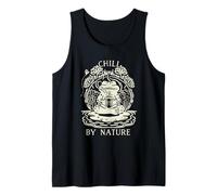 Chill By Nature Cottagecore Frog Meditation Vintage Badge Canotta