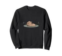 Chill Capybara Rilassante in Acqua Carino Animale Felpa
