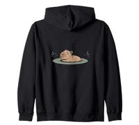 Chill Capybara Rilassante in Acqua Carino Animale Felpa con Cappuccio