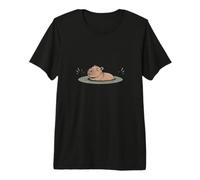 Chill Capybara Rilassante in Acqua Carino Animale Maglietta Premium