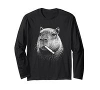 Chill Capybara Unica Arte Grafica Divertente Maglia a Manica