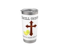 Chill Chick Gesù è morto per noi Divertente Pasqua cristiana Bicchiere termico in acciaio inox doppia parete