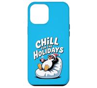 Chill For The Holidays - Pinguino natalizio con Babbo Natale Custodia per iPhone 12 Pro Max