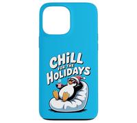 Chill For The Holidays - Pinguino natalizio con Babbo Natale Custodia per iPhone 13 Pro Max