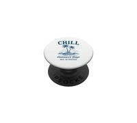 Chill Hammock Days No Stress Vita da spiaggia tropicale PopSockets PopGrip Adesivo