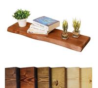 Chill House Waney/Live Edge Mensola Galleggiante Rustica 22cm x 4.4cm, Teak, 40cm