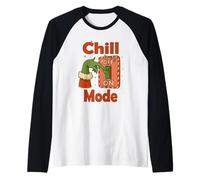 Chill Mode On - Design Natalizio Divertente Maglia con Maniche Raglan