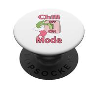 Chill Mode On - Design Natalizio Divertente PopSockets PopGrip Adesivo