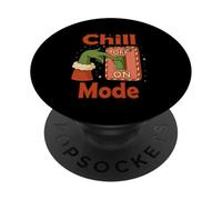 Chill Mode On - Design Natalizio Divertente PopSockets PopGrip Adesivo