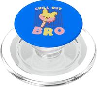 Chill Out Bro Kawaii Bunny Ice Pop Retro Griglia PopSockets PopGrip per MagSafe