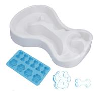 Chill Out Cool Dog Pet Cooling Feast Ice Cube Paw & Bone Mould Tray & Ice Track