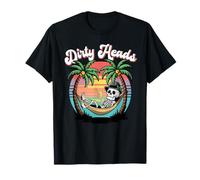 Chill Skeleton Dirty Heads Beach retrò vintage Maglietta