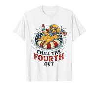Chill The 4th Fourth out Bassotto 4 luglio Cane Maglietta