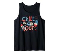 Chill the 4th Out - Funny USA Rocket Popsicle, fuochi d'artificio retrò Canotta
