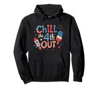 Chill the 4th Out - Funny USA Rocket Popsicle, fuochi d'artificio retrò Felpa con Cappuccio