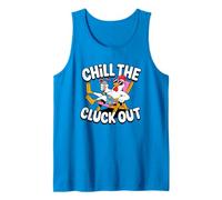 Chill The Cluck out Summer Vacation Beach Funny Pun Pollo Canotta
