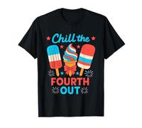 Chill the Fourth Out 4 luglio Ice Cream Fun Maglietta